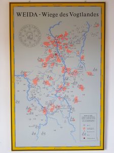 Karte von Weida und vom Vogtland